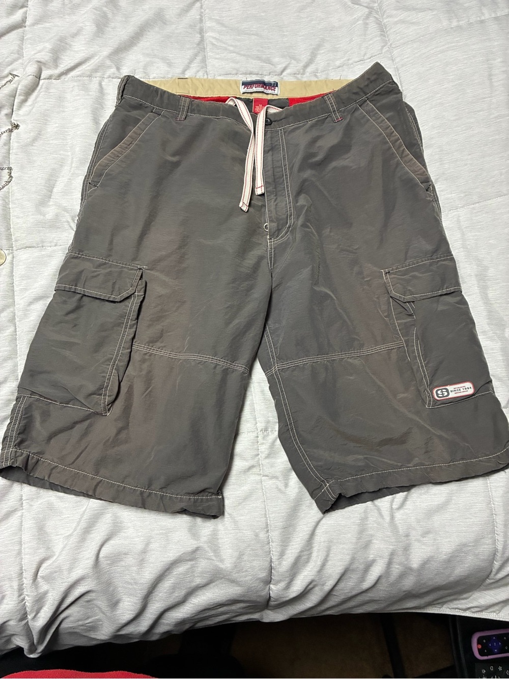 Performance Sonoma Jean Co. Cargo Shorts Men’s 38 Gray Nylon Cotton